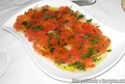 Recepta de cuina de &quot;Carpaccio&quot; de bacallà