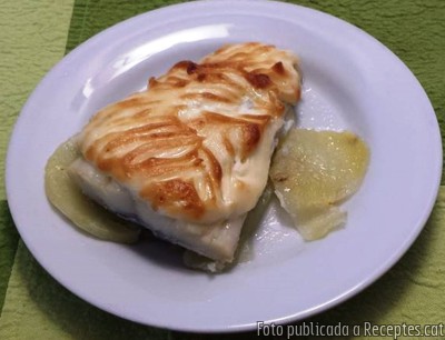 Recepta de cuina de Bacallà gratinat amb muselina d'alls