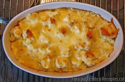 Recepta de cuina de Gratinat de patates i coliflor