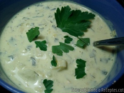 Recepta de cuina de Sopa de patata i porro