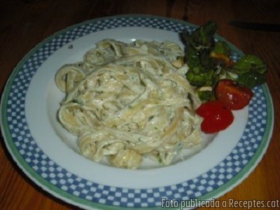 Recepta de cuina de Tallarines amb salsa de gorgonzola