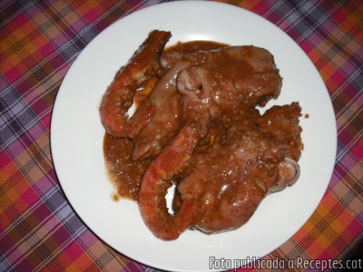 Recepta de cuina de Peus de porc amb gambes