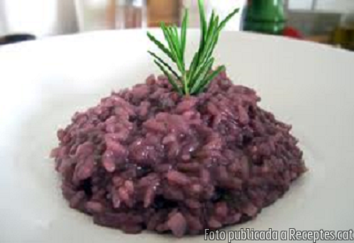 Recepta de cuina de Risotto al Vi Negre