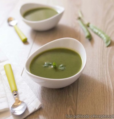 Recepta de cuina de Velouté de pèsols a la menta