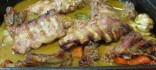 Costella de porc al forn amb verdures