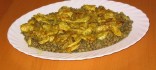 Amanida de llenties i pollastre al curry